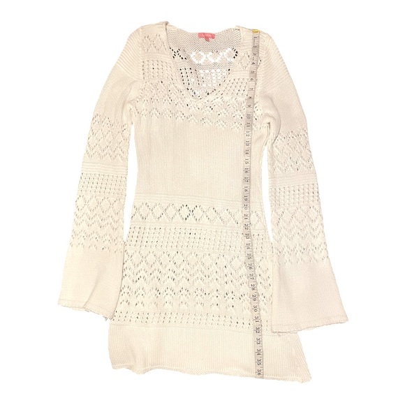 🆕 Sugar Thrillz - California Dreamin' Crochet Mini Dress - 100% Cotton - NWOT - Picture 4 of 11